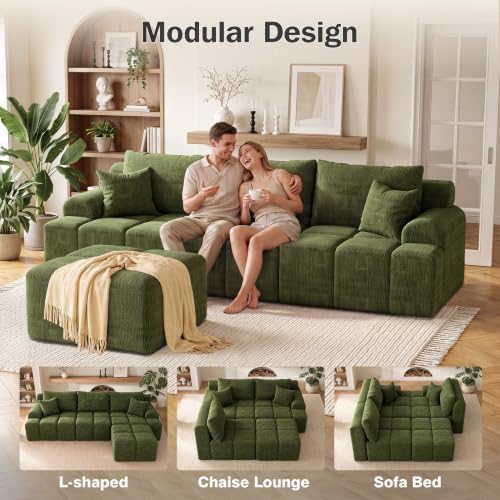 Vipbear 120" Oversized Modular Sectional Sofa, Boneless Couch - Image 6