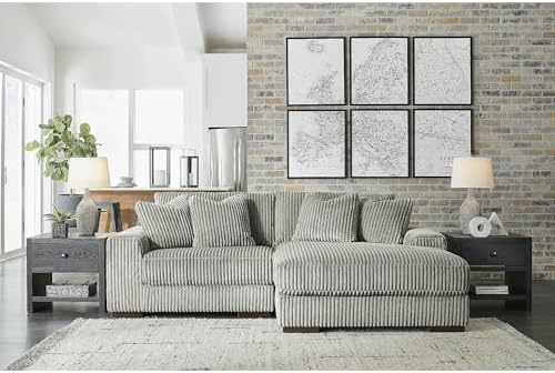 Signature Design by Ashley 99in Corduroy Sectional Sofa - Image 6