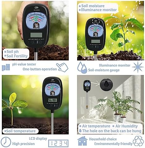 7-in-one Soil Test Kit, Soil Moisture Meter/PH Meter/Sunlight - Image 2