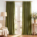 StangH Olive Green Velvet Luxury Drapes by StangH