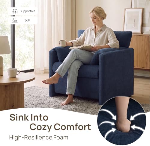 Oversized Accent Chair Set of 2, Comfy Reading Chair - Image 4