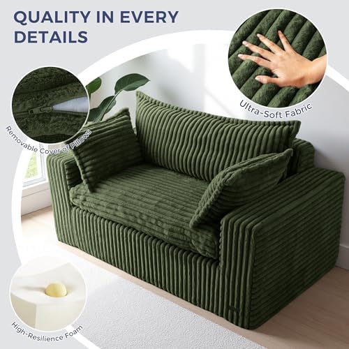 MAXYOYO Boneless Couch, 59-Inch Couch in a Box, Deep Loveseat - Image 4