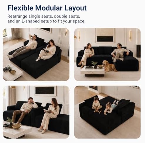 Avenco Modular Sectional Sofa, Boneless Couches - Image 6