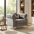 37" Velvet Chesterfield Single Sofa Sets by Unknown