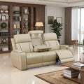 Leather Reclining Sofa Set, Power Recliner Sofa Sectional Couches by Toseslo