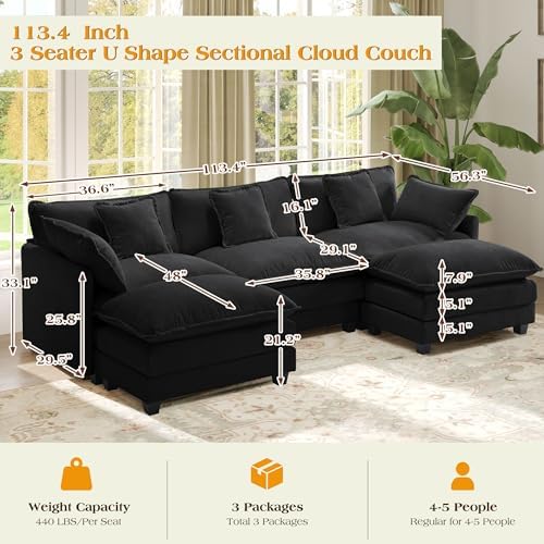Hanherry Modular Sectional Sofa, Cloud Couch - Image 2