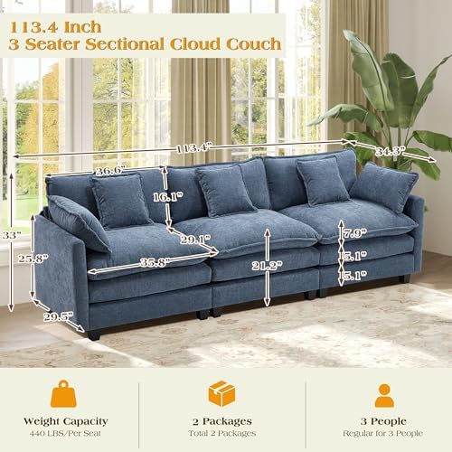 Hanherry Modular Sectional Sofa, Cloud Couch - Image 2
