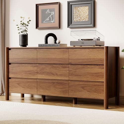 HOUROM Walnut Dresser for Bedroom by HOUROMDresserforBedroom