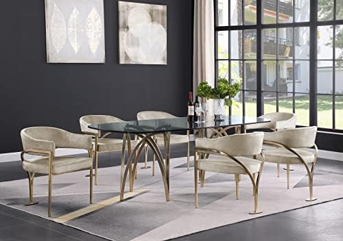 Meridian Furniture 553Stone-C Madelyn Collection Modern | Contemporary Velvet - Image 2