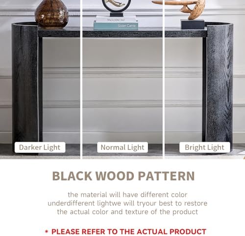 LKTART 53" Black Console Table for Entryway, Couch Tables Behind Sofa, - Image 6