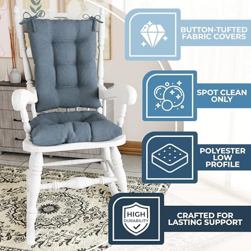 Klear Vu Omega Non-Slip Rocking Chair Cushion Set - Image 3