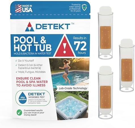 Hot Tub & Pool Water Test for Bacteria & Mold by Detekt by Detekt