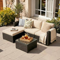 JAMFLY 3-Piece All-Season Wicker Patio Sectional Sofa Set by JAMFLY
