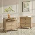 HULALA HOME Farmhouse 3 Drawer End Table by HULALAHOME