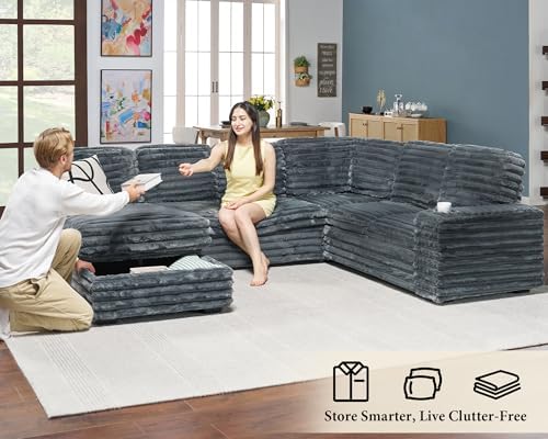 112" Sectional Couch, U Shaped Couch - Image 5
