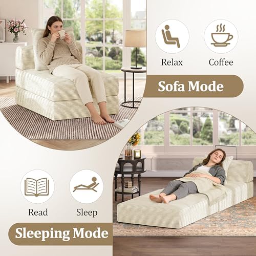 Futon Sofa Bed Modular Loveseat Sleeper Folding Pull Out Couch - Image 6