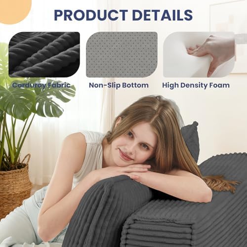 Erament Folding Sofa Bed, Portable Floor Couch Lounge Sofa - Image 4