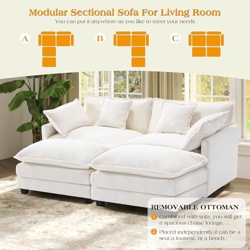 Hanherry Modular Sectional Sofa, Cloud Couch - Image 4