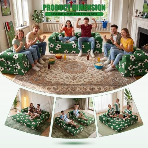 79" Convertible Sofa Bed, 6-in-1 Futon Sofa Boneless Couch in a Box - Image 6