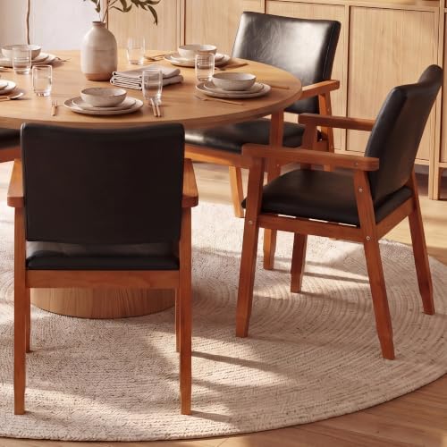 GOTMINSI Mid-Century Modern PU Leather Dining Chair by GOTMINSI