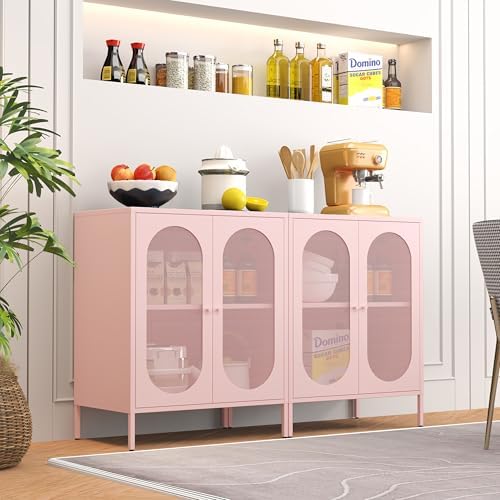 2 Door Accent Cabinet, Metal Storage Cabinet - Image 2