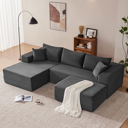 Mangodan 110” Cloud Sectional Couch, Modular Sectional Sofa - Image 2