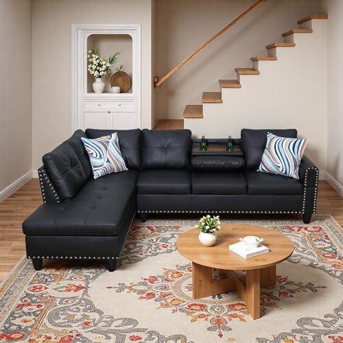 L-Shaped Sectional Sofa, Modern 4-Seat Couch - Image 7