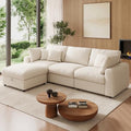 WorthFurni 110” Cloud Sectional Couches by WorthFurni