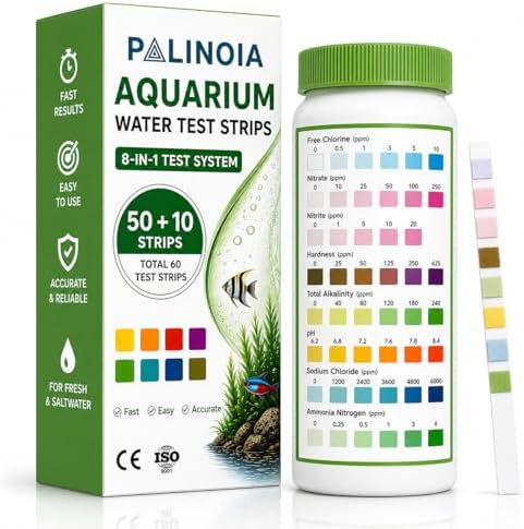 Palinoia 8-in-1 Aquarium Water Test Strips by Palinoia