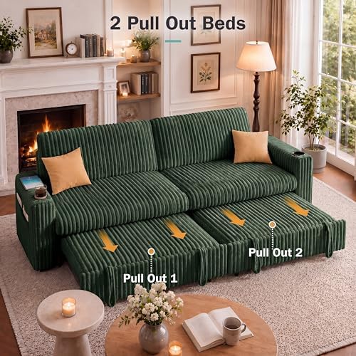 Vipbear 91" Sectional Sleeper Sofa - Image 4