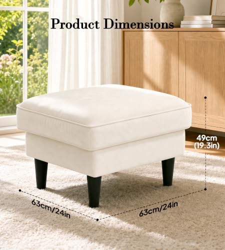 Welzona Velvet Ottoman - Image 2