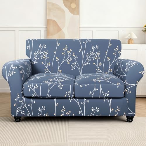 SearchI Stretch Sofa Cover Printed Couch Cover, Floral Pattern 3 Pieces - Image 2