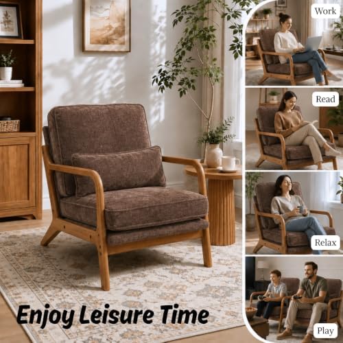 Karl home Mid-Century Modern Accent Reading Chair - Image 4