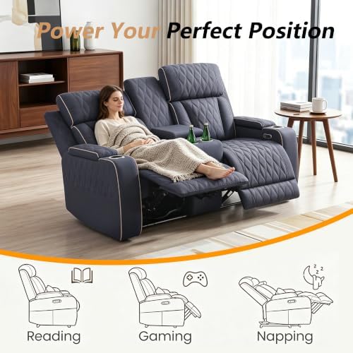 Leather Power Recliner Sofa Set - Image 5