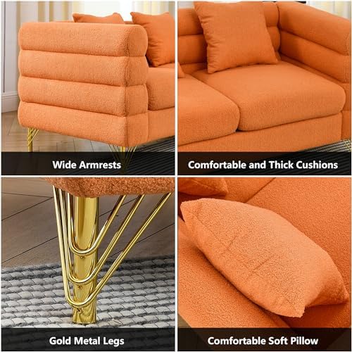 mikibama Modern Teddy Sectional Sofa, 81 Inch Oversized Sofa Couch, Luxury 3 - Image 4