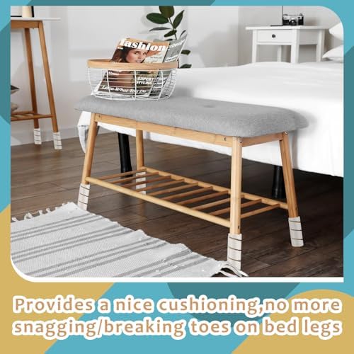 ReliThick 8 Pcs Bed Frame Toe Protectors 6" Bed Leg Covers - Image 5