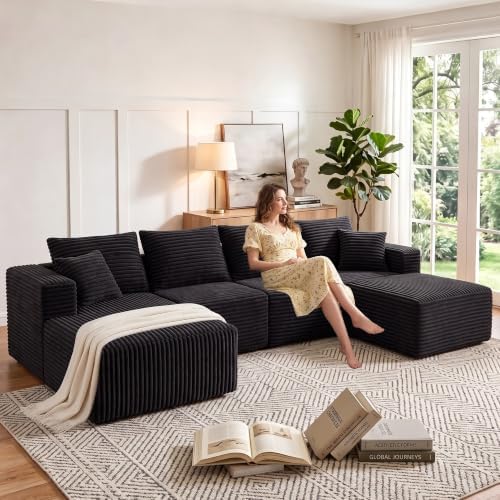 118" Boneless Couch, Modular Sectional Sofa - Image 3