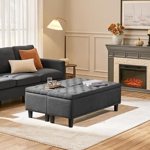Yaheetech 49in Storage Ottoman Coffee Table - Image 2