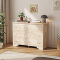 VINGLI 6 Drawer Dresser with Unfinished Solid Wood by VINGLI