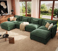 ELUCHANG 150" Oversized Modular Sectional Sofa, Comfy U Shaped Cloud Couch by ELUCHANG
