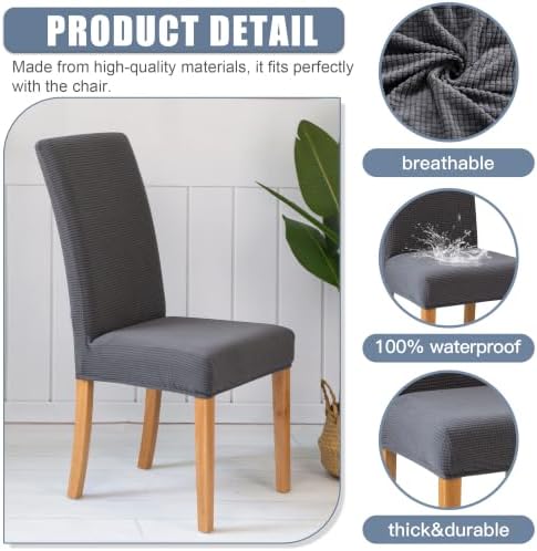 BIETYONE Waterproof Dining Chair Covers, Stretch Seat Protector - Image 3