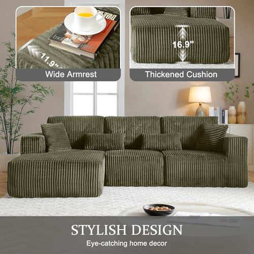108" Boneless Cloud Sectional Couches - Image 6