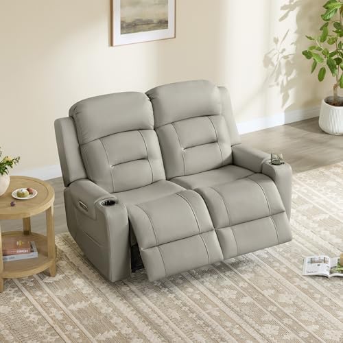 Watson & Whitely Genuine Leather Lay Flat Power Reclining Loveseat - Image 3