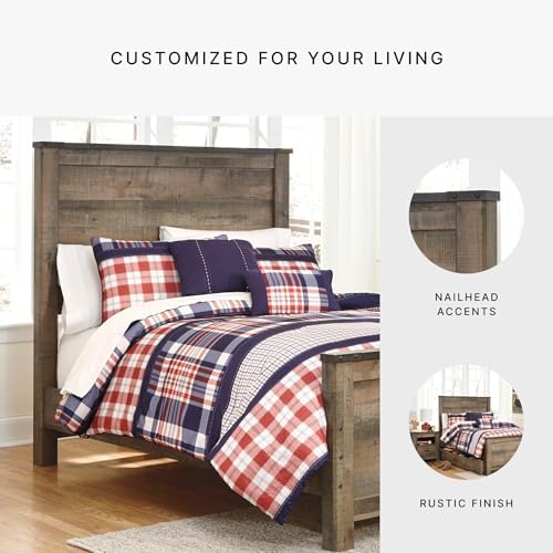 Signature Design by Ashley Trinell Full Panel Headboard, Warm Brown - Image 6