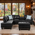 Faux Leather L-Shaped Couch Set by Topcomfy
