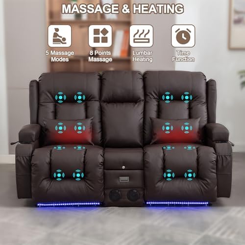 TUNYI Power Loveseat Recliner Sofa - Image 5
