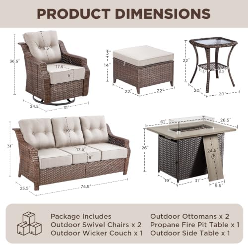 Luxury 7 Piece Patio Furniture Set - Image 2