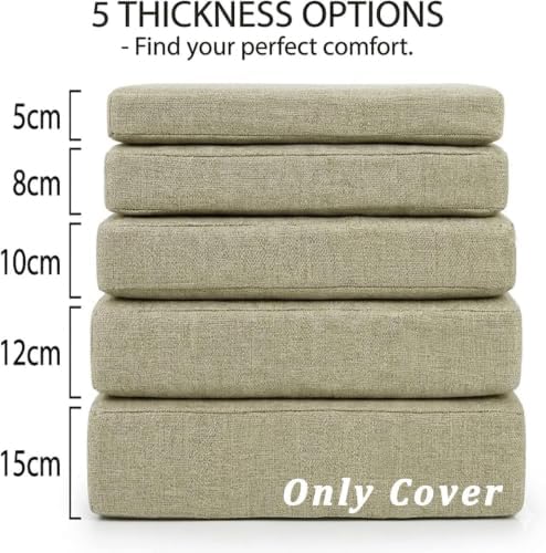 Reversible Linen Chair Cushion Covers - Image 3