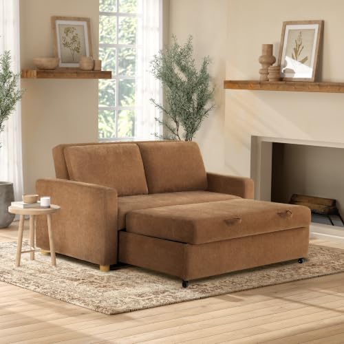 Serta Tulsa 72" Convertible Sleeper Loveseat, Queen Size, Dreamcoil Comfort - Image 3