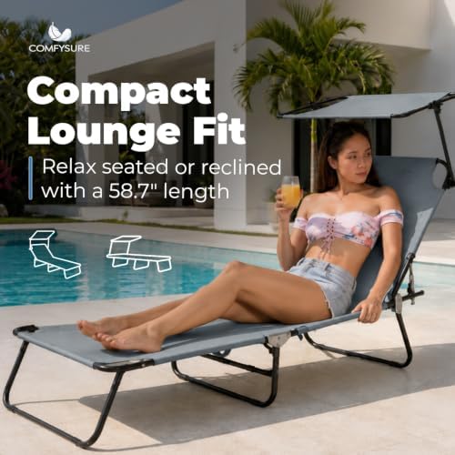 ComfySure Folding Outdoor Lounge Chair - Image 4